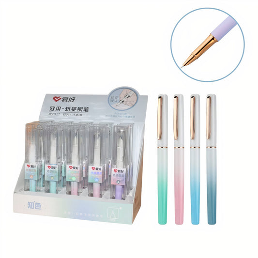Stilouri Metalice 24/set Degrade, 12cm Diferite Culori Engros