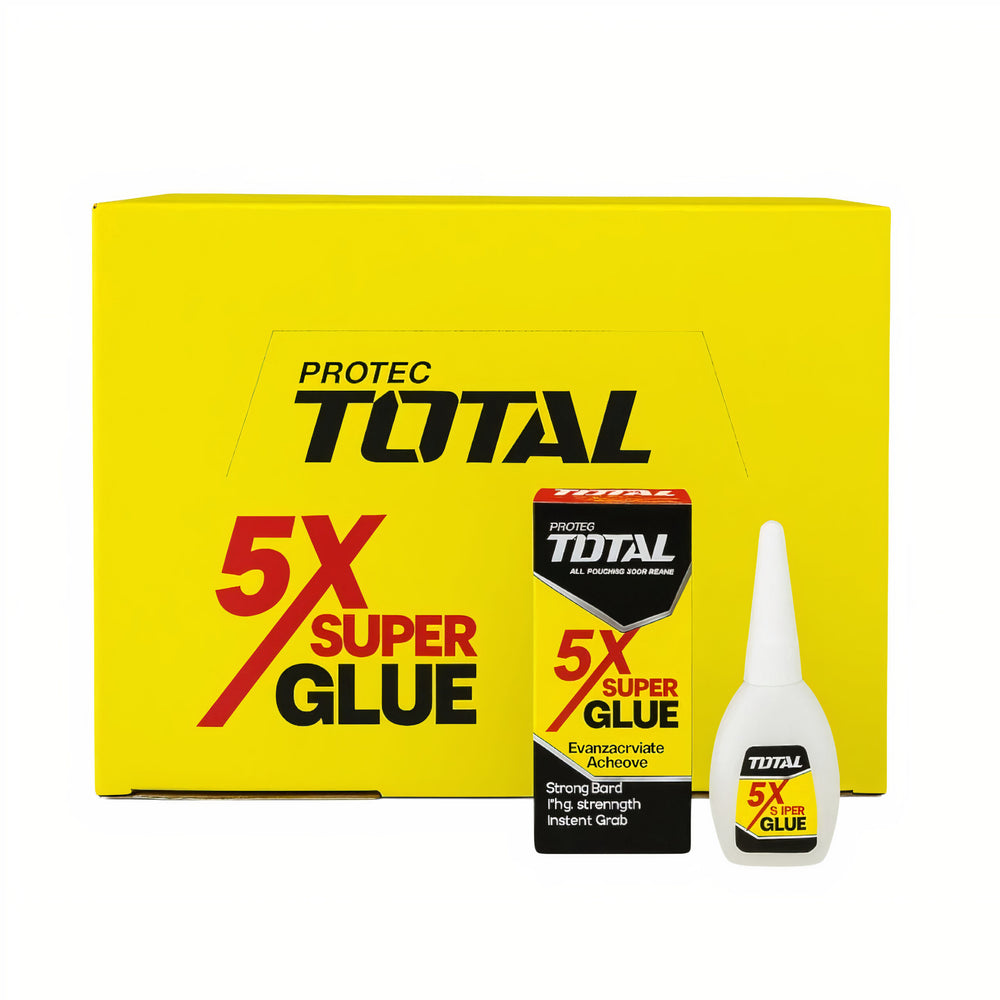 Super Glue Total 50/set Adeziv 9x3cm Extra Puternic, Universal pentru Metal Plastic Lemn Cauciuc și Ceramică Engros