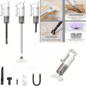 Oferta 2 Aspiratoare Portabile de Mână 117cm Fără Fir 4 in 1, pentru Curățare Umedă și Uscată 120w cu Incarcare USB