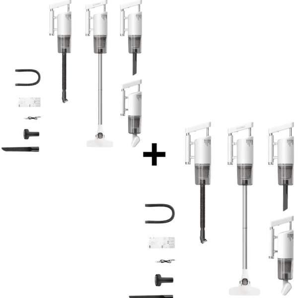 Oferta 2 Aspiratoare Portabile de Mână 117cm Fără Fir 4 in 1, pentru Curățare Umedă și Uscată 120w cu Incarcare USB 